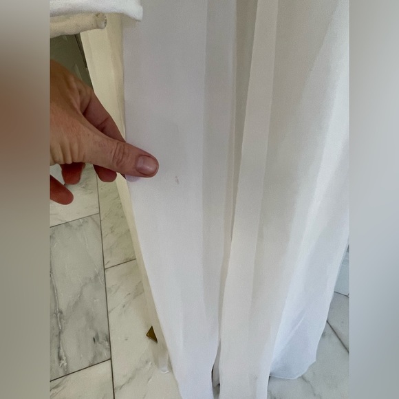 Vintage Emma Domb Wedding Dress white sheer sleeves & skirt absolutely beautiful - Picture 8 of 16